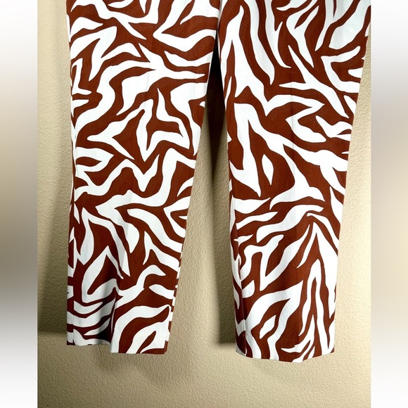 NWT Spanx On-the-Go Printed Ankle Slim Straight Pant Clay Zebra Stripe Petite XL - Picture 12 of 16